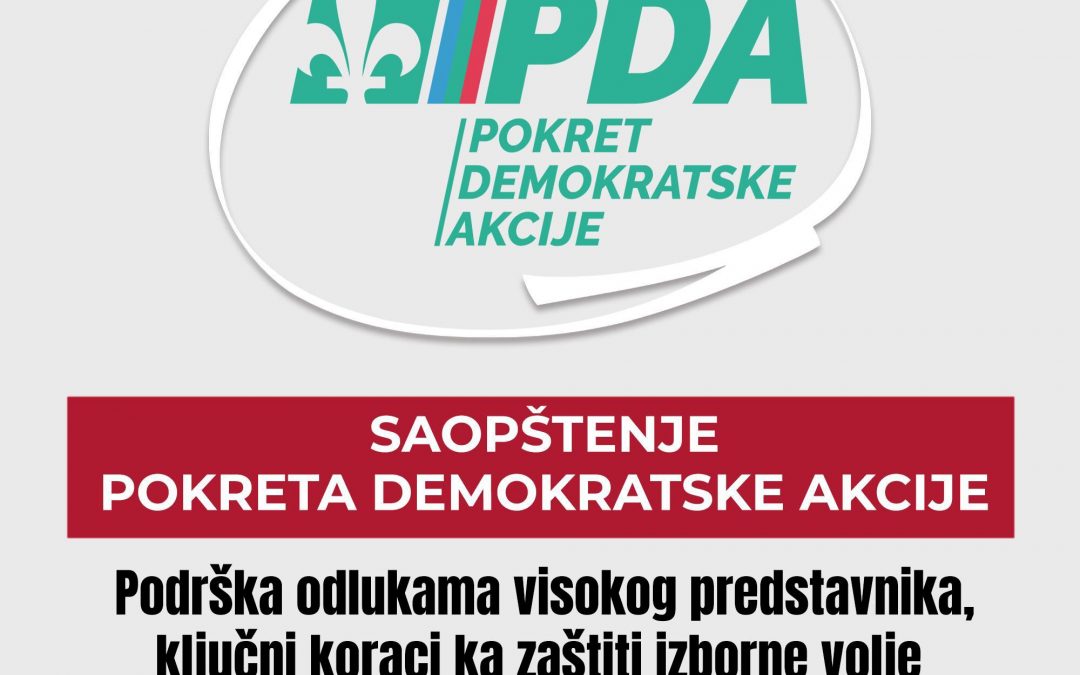 Podrška odlukama visokog predstavnika – ključni koraci ka zaštiti izborne volje i funkcionalnosti države